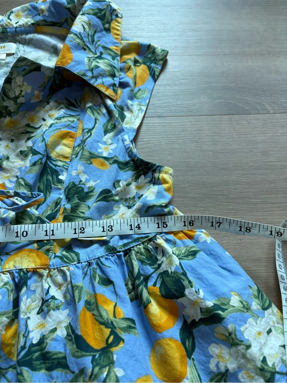 Maeve Lemon Print Peplum Top - Picture 6 of 7